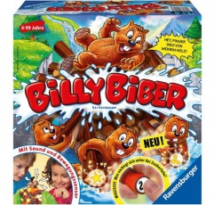 Ravensburger 22246 - Billy Beaver - 꾸준한 손을 위한 기술 게임 - 4세 이상 어린이용 게임, 1-4인용 가족 게임 - 매직 호일 싱글 Billy Beaver