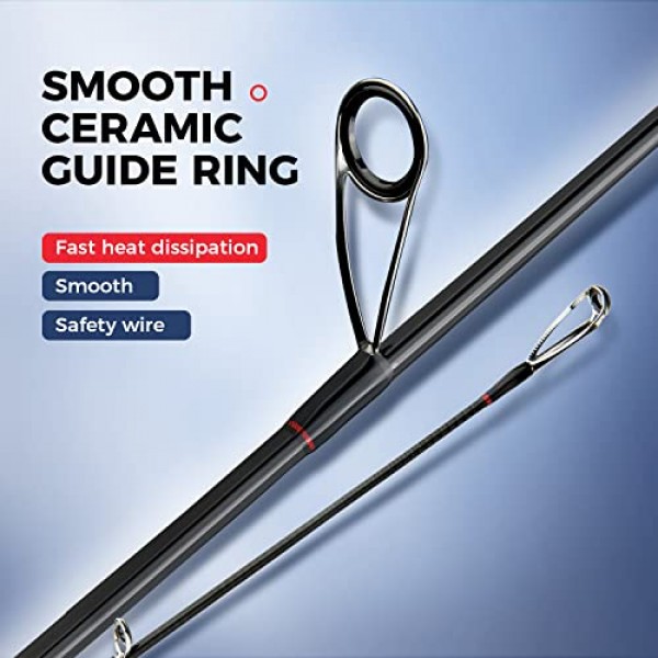 BERRYPRO 연어 & 스틸헤드 스피닝 로드 IM8 카본 월아이 낚싯대(8'6''/9'/9'6''/10'/10'6'')