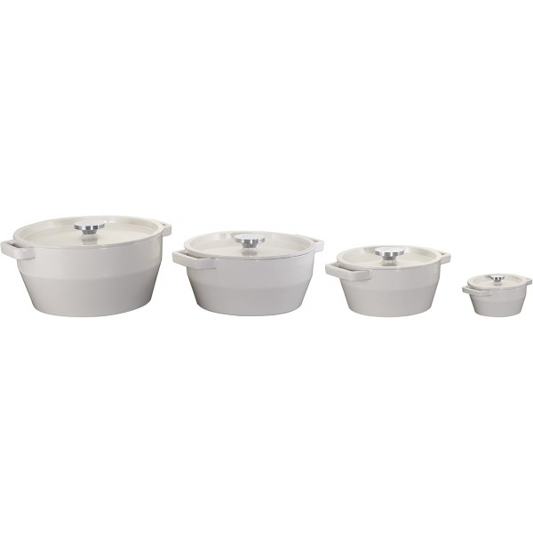 Pyrex 8010741.0 용량 2L2 Galet 슬로우 쿡 캐서롤, 원형, 주철 크림, 주철, 크림 색상, 33cm