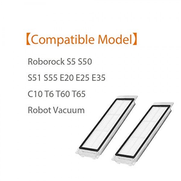 Roborock S5 E20 E25 E35 C10 S50 Xiaomi Mi Mijia 로봇 진공청소기용 SOFOXYI 필터 교체, 4팩