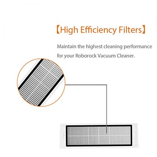 Roborock S5 E20 E25 E35 C10 S50 Xiaomi Mi Mijia 로봇 진공청소기용 SOFOXYI 필터 교체, 4팩