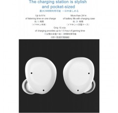 아마존 브랜드 - Eono Bluetooth 5.2 이어폰 Eonobuds2 무선 이어버드 인이어 이어폰 IPX7 방수 USB-C iPhone용 스포츠 헤드폰 Samsung Huawei 충전(흰색)