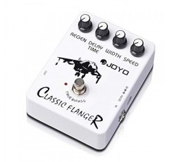 JOYO 플랜저 이펙트 페달은 일렉트릭 기타 이펙트를 위한 금속 플랜저 사운드 및 빠른 떨림 비브라토를 달성합니다 - True Bypass(JF-07)