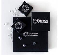 Materia SO-43 여성용 귀걸이 꽃무늬 925 스털링 실버 주얼리 귀걸이 매달려 로듐 도금 다이아몬드 코팅, 스털링 실버