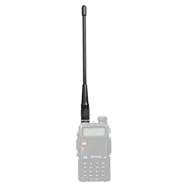 Retevis SMA-F 양방향 라디오 안테나, 144/430Mhz 듀얼 밴드 안테나, Baofeng UV-5R BF-F8HP와 호환되는 2.15dBi 고이득 안테나 Retevis RT29 RT-5R RT5 RT-5RV RT21V Ailunce HD1 워키 토키(1팩)
