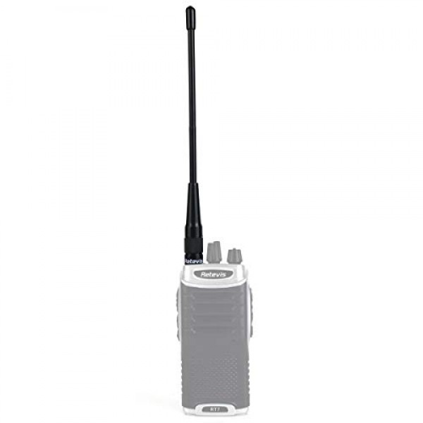 Retevis SMA-F 양방향 라디오 안테나, 144/430Mhz 듀얼 밴드 안테나, Baofeng UV-5R BF-F8HP와 호환되는 2.15dBi 고이득 안테나 Retevis RT29 RT-5R RT5 RT-5RV RT21V Ailunce HD1 워키 토키(1팩)