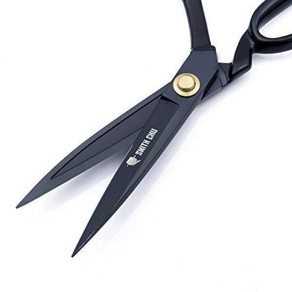 SMITH CHU 봉제 가위 - 직물, 가죽, 원자재, 양재, 수선용 헤비 듀티 재단사 가위 - 양장점 학생 사무용 공예용 전문 실내 장식품 가위(10인치)