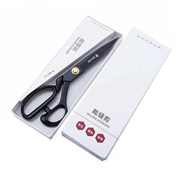 SMITH CHU 봉제 가위 - 직물, 가죽, 원자재, 양재, 수선용 헤비 듀티 재단사 가위 - 양장점 학생 사무용 공예용 전문 실내 장식품 가위(10인치)