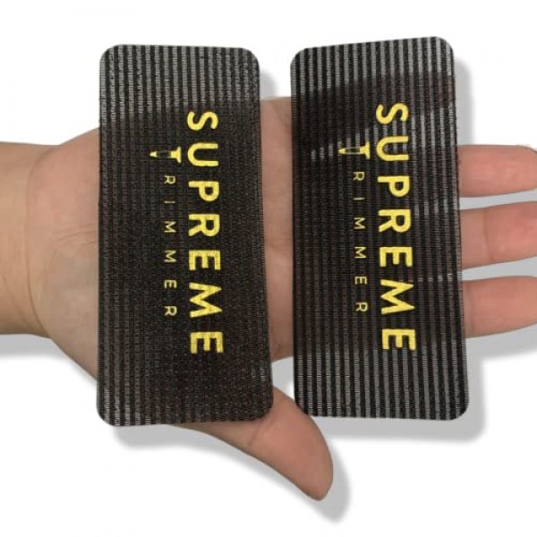 Supreme Trimmer의 이발사 그리퍼 – 남성용, 여성용, 이발사, 스타일리스트, 메이크업 아티스트용 미용실 및 이발용 헤어 홀더 2PK (블랙/골드 직사각형 2PK)