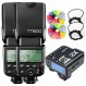 Godox 2pcs TT600 HSS 1/8000S 2.4G 무선 GN60 플래시 스피드라이트 X2T-N 트리거 송신기가 장착된 Godox X 시스템 수신기 내장 호환 Nikon 카메라