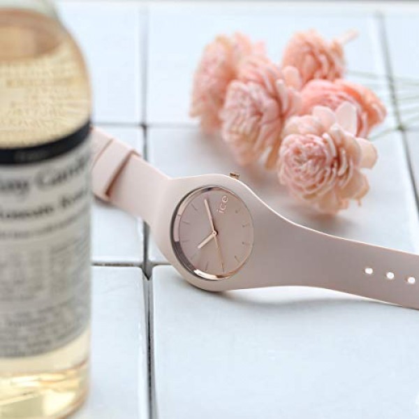 Ice-Watch - ICE 글램 컬러 누드 - 실리콘 스트랩이 포함된 핑크 여성용 시계 - 015334(중간)