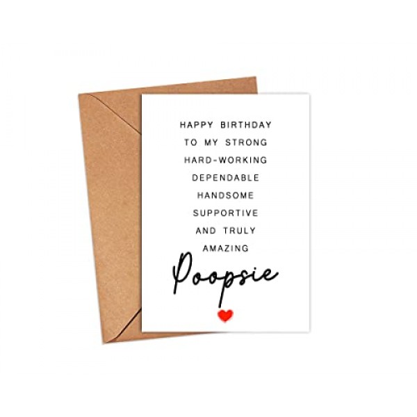 Poopsie 생일 카드 - 놀라운 Poopsie의 시 생일 카드 - Poopsie를 위한 생일 카드 - 시 카드 - 그를 위한 선물 - 아버지의 날 선물 - Poopsie 카드
