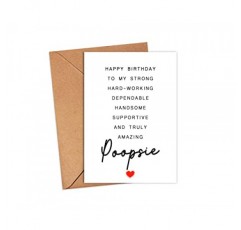 Poopsie 생일 카드 - 놀라운 Poopsie의 시 생일 카드 - Poopsie를 위한 생일 카드 - 시 카드 - 그를 위한 선물 - 아버지의 날 선물 - Poopsie 카드