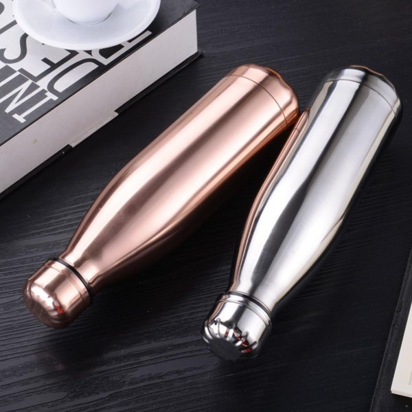 Jpojpo 진공 절연 물병 코팅 다채로운 피크닉 병 스테인레스 스틸 이중 벽 디자인 야외 스포츠 캠핑 하이킹 사이클링 사무실 홈 500ml 보라색 500ml