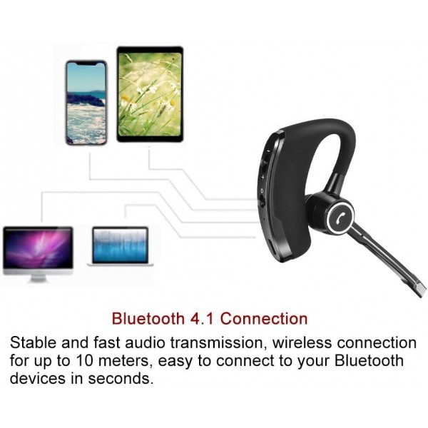 마이크가 있는 블루투스 헤드셋 4.1 소음 차단 블루투스 이어폰 깊은 베이스 귀고리가 있는 하이파이 베이스 헤드셋 핸즈프리 이어폰 드라이버용 안드로이드 폰용 싱
