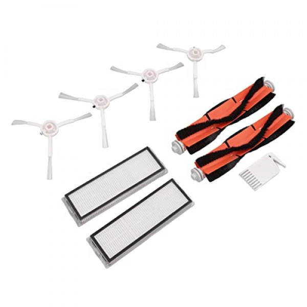 TOPINCN 교체 부품 액세서리 Dreame F9 1T 용 Mijia 1C와 호환 로봇 진공 걸레 교체 브러시 필터 흰색 플랫 빗 키트