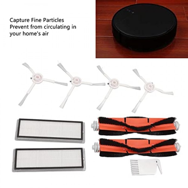 TOPINCN 교체 부품 액세서리 Dreame F9 1T 용 Mijia 1C와 호환 로봇 진공 걸레 교체 브러시 필터 흰색 플랫 빗 키트