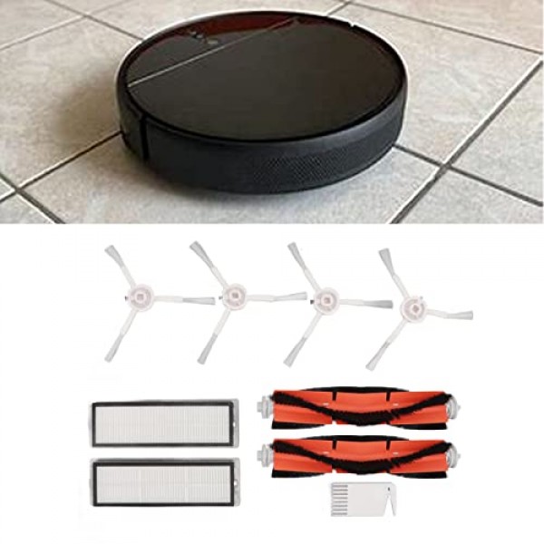 TOPINCN 교체 부품 액세서리 Dreame F9 1T 용 Mijia 1C와 호환 로봇 진공 걸레 교체 브러시 필터 흰색 플랫 빗 키트