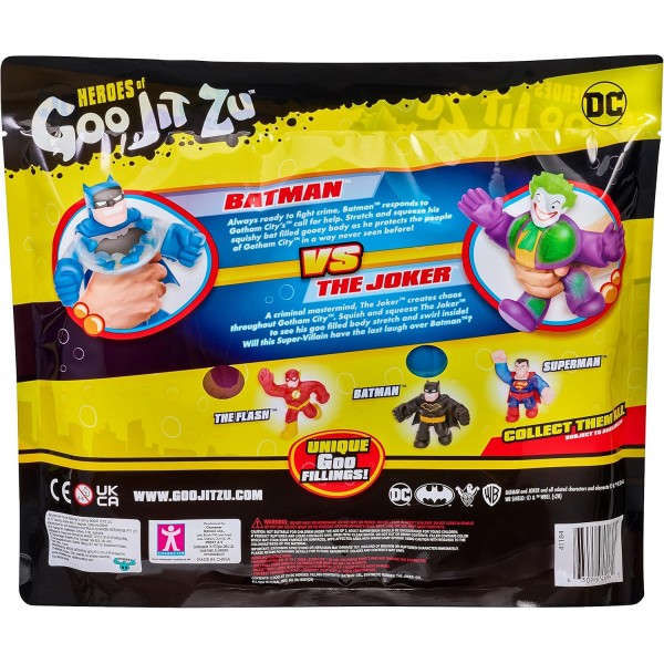 Heroes of Goo Jit Zu in DC Versus Pack - Batman vs. Joker - Elastic, Bendable and Deformable Heroes Twin Pack 41184 멀티컬러