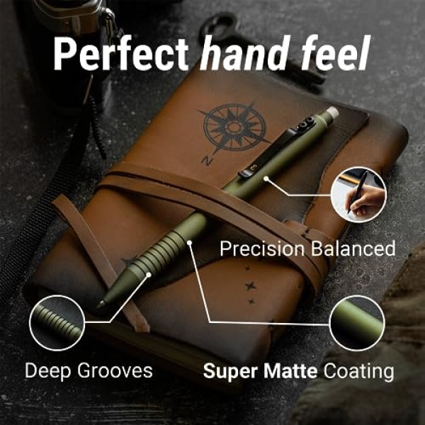 Everyman Grafton 샤프펜슬, 고급 필기, 그리기 및 스케치, 아티스트 샤프펜슬, 0.5 및 0.7mm 리드, EDC 기어 - OD 그린