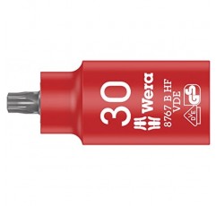 WERA 05004923001 8767 B VDE HF TORX® Zyklop 비트 소켓, 절연, 고정 기능 포함, 3/8 드라이브, TX 30 x 55 mm