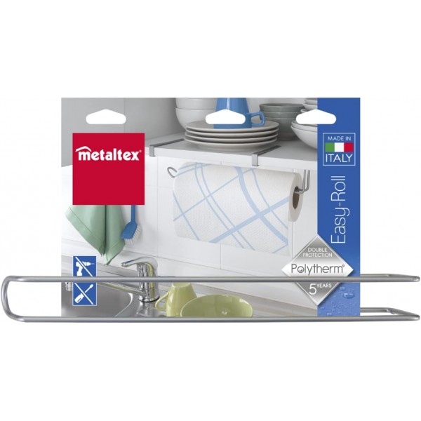 Metaltex 364935039 Easy Roll 캐비닛 인서트 페이퍼 롤 홀더, Polytherm, 35x18x10cm 1개 실버