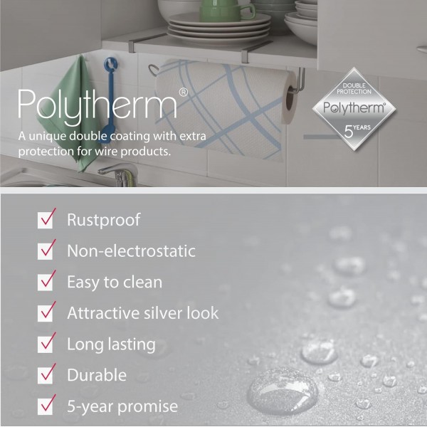 Metaltex 364935039 Easy Roll 캐비닛 인서트 페이퍼 롤 홀더, Polytherm, 35x18x10cm 1개 실버