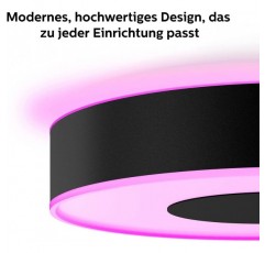 Philips Hue White & Color Ambiance Infuse 천장 조명 L 블랙 3450lm, 밝기 조절 가능, 1,600만 가지 색상, 앱을 통해 제어 가능, Amazon Alexa(Echo, Echo Dot)와 호환 가능