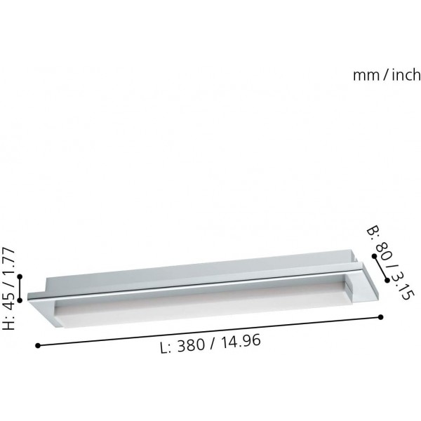 EGLO 97967 CUMBRECITA 광택 크롬 LED 미러 라이트 Länge 38 cm 크롬