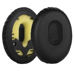Bose QC3 ON-Ear, QuietComfort 3 헤드폰 이어패드 헤드셋 이어패드 수리 부품(검은색)용 Geekria QuickFit 교체용 단백질 가죽 이어패드