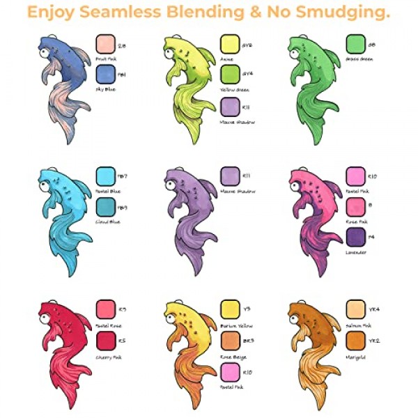 Ohuhu 알코올 마커 브러시 팁: 아티스트 성인 색칠 일러스트레이션을 위한 48색 이중 팁 아트 마커 세트 -호놀룰루 -브러시 및 끌 -리필 가능