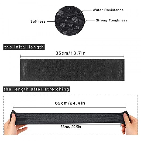 이발사 넥 스트립 5롤, ooloveminso 이발사 액세서리 이발소 살롱 용품, 헤어컷 스타일링을 위한 일회용 신축성 넥 스트립 헤어 엣지 종이 500 스트립(검은색)