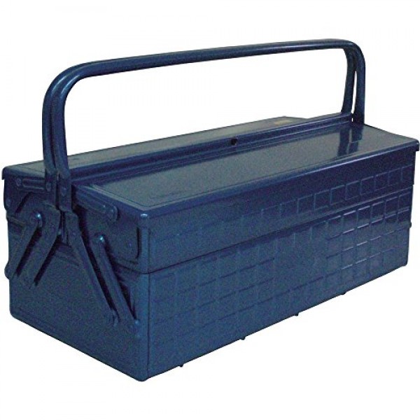 TRUSCO GL-470-B 2단 도구 상자, 18.6 x 8.7 x 11.4인치(472 x 220 x 289cm), 파란색