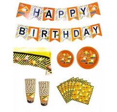 TINYMILLS 건설 파티 용품 식기 세트 12 9