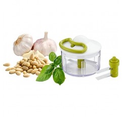 테팔 5초 쵸퍼 K13304 | 전기 없이 | 용량: 500ml | 야채, 과일, 양파, 견과류, 마늘, 이유식용 멀티 다지기 | 백색/녹색/투명