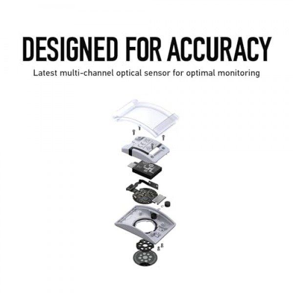 COROS 심박수 모니터, 편안함, 착용 용이성, 자동 마모 감지, 고급 센서, 정확한 데이터, Bluetooth, 38시간 배터리 수명, 최대 3개 연결 호환, 달리기 및 자전거용 회색