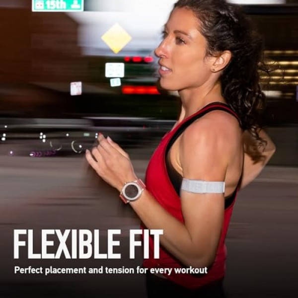 COROS 심박수 모니터, 편안함, 착용 용이성, 자동 마모 감지, 고급 센서, 정확한 데이터, Bluetooth, 38시간 배터리 수명, 최대 3개 연결 호환, 달리기 및 자전거용 회색