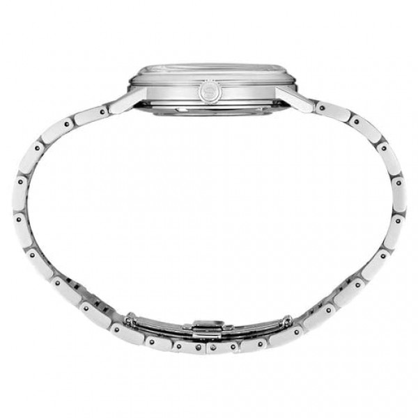 SEIKO 남성용 블루 다이얼 실버 스테인레스 스틸 밴드 오토매틱 시계