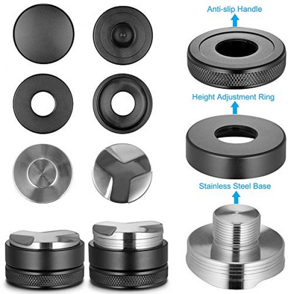 53mm 커피 분배기, MATOW 에스프레소 분배 도구, 54mm Breville Portafilter에 맞는 커피 레벨러-전문 에스프레소 분배기 레벨러 도구
