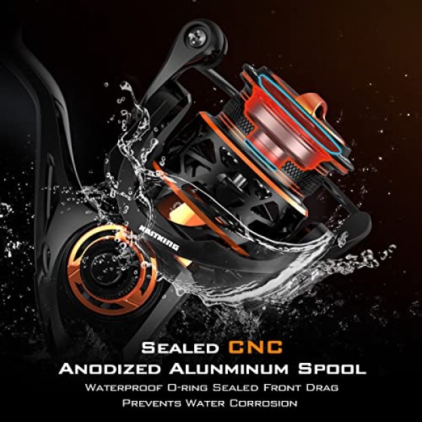 KastKing Zephyr 1000 SFS 스피닝 릴 - 초경량 스핀 피네스 시스템 낚시 릴 - 탄소 섬유 구조 - 7 + 1 스테인레스 스틸 BB - 탄소 섬유 드래그 - 브레이드 라인 지원 CNC 알루미늄 