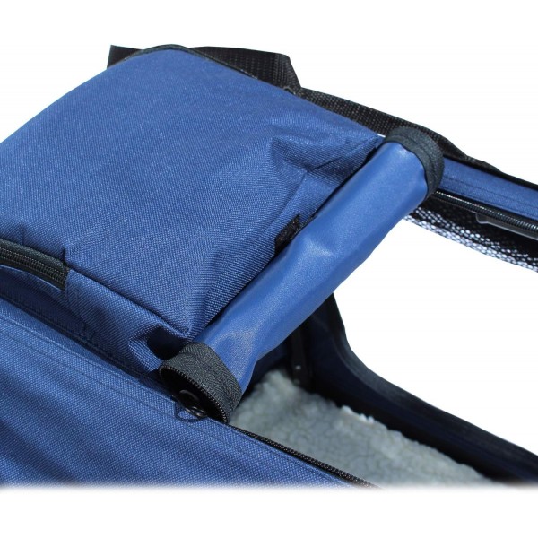 YATEK 애견 운송 상자 측면 및 상단 주머니가 있는 접이식 애견 캐리어로 애완 동물을 위한 높은 가시성, 편안함 및 안전성을 제공합니다. (L사이즈(70x52x52cm))