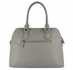 데이비드 존스 우아한 여성용 핸드백. Bugatti 볼링 스타일 토트 핸드백, 탑 핸들, PU 가죽, 멀티 컬러 스트라이프 숄더백 합성, 베이지 그레이