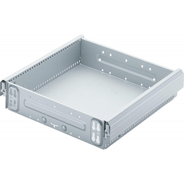 HETTICH 9134405 Systema Top 2000 스틸 서랍(서랍) 설치 폭 392mm, 스틸 알루미늄 효과, 실버