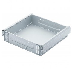 HETTICH 9134405 Systema Top 2000 스틸 서랍(서랍) 설치 폭 392mm, 스틸 알루미늄 효과, 실버