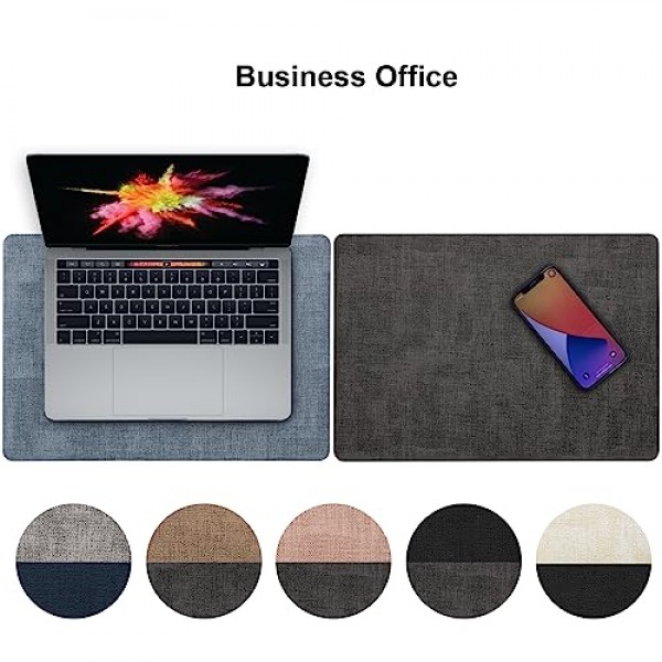 Myir JUN 플레이스매트 양면 인조 가죽 플레이스 매트 식탁용 실내 플레이스매트 4개 세트 야외 플레이스매트 정사각형 미끄럼 방지 세탁 가능 테이블 매트(회색 라이트