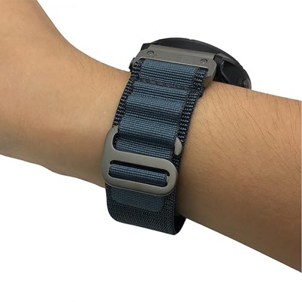 Garmin 시계용 세련된 26mm 알파인 루프 스트랩 - FENIX 7X, 5X, 6X Pro용 프리미엄 나일론 밴드 - 남성 및 여성용 패션 시계 액세서리