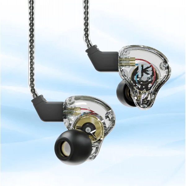 KBEAR KS1 유선 이어 버드 게임 안드로이드 폰 PC PS4 PS5 Xbox One Mac (마이크 클리어 없음)과 호환되는 파워 고해상도 IEM 인 이어 헤드폰으로 탁월한 저음 헤드셋 사운드 (마