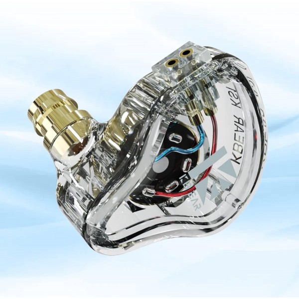 KBEAR KS1 유선 이어 버드 게임 안드로이드 폰 PC PS4 PS5 Xbox One Mac (마이크 클리어 없음)과 호환되는 파워 고해상도 IEM 인 이어 헤드폰으로 탁월한 저음 헤드셋 사운드 (마