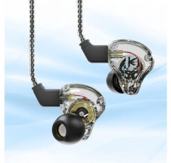 KBEAR KS1 유선 이어 버드 게임 안드로이드 폰 PC PS4 PS5 Xbox One Mac (마이크 클리어 없음)과 호환되는 파워 고해상도 IEM 인 이어 헤드폰으로 탁월한 저음 헤드셋 사운드 (마