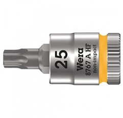WERA 05003365001 8767 고정 기능이 있는 HF TORX® Zyklop 비트 소켓, 1/4 드라이브, TX 25 x 28mm
